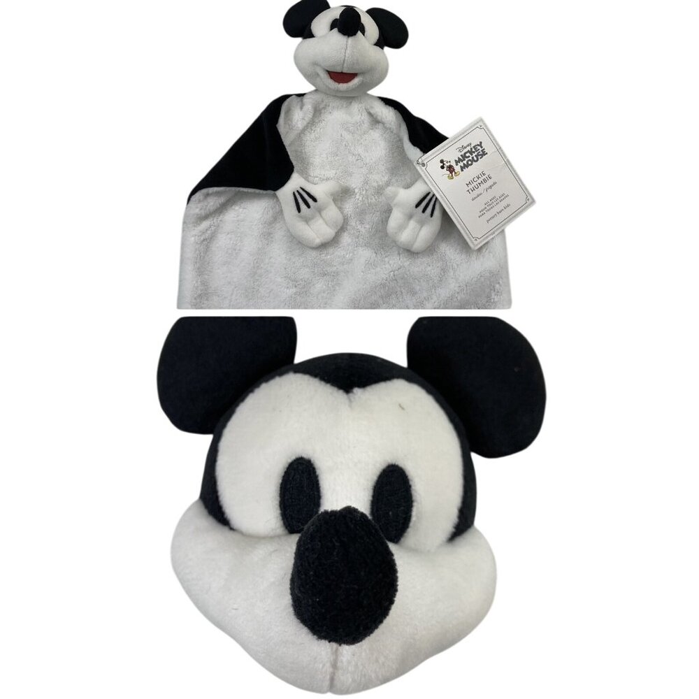 Pottery Barn Kids Mickey Mouse Baby Security Blanket Lovey Stuffed Plush Disney